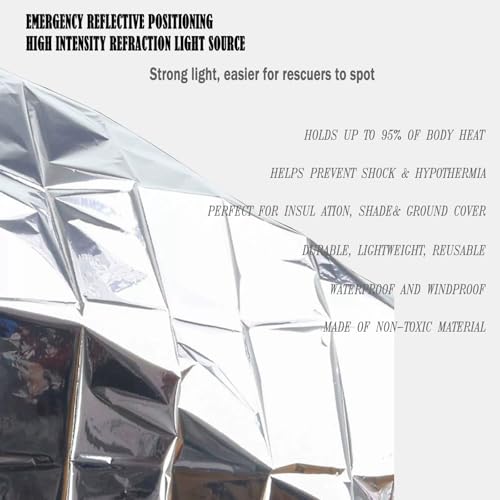 4-Pack Mylar Emergency Thermal Blankets - Waterproof - Image 6