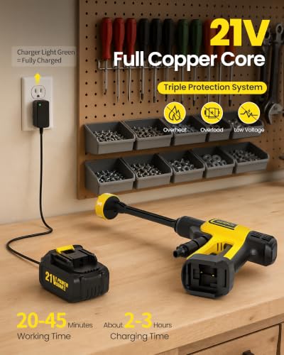 Cordless Pressure Washer Battery Powered, Handheld Cordless Power - Image 6