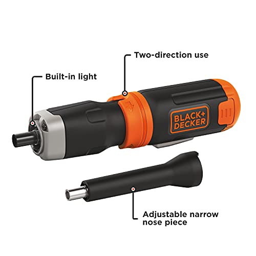 BLACK+DECKER Cordless Screwdriver, Alkaline (BCF601AA) - Image 4