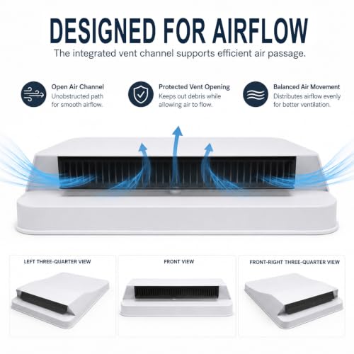 2-Pack 14 Inch RV Roof Vent Cover, No Drilling Aerodynamic - Image 5
