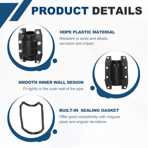 HDPE Pipe Repair Clamp for 1-1/4" Pipe OD, Emergency Pipes - Image 4