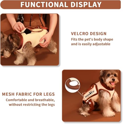 Wakytu Dog Lift Harness Dog Carrier Sling for Small Dogs & Cats,S - Image 5