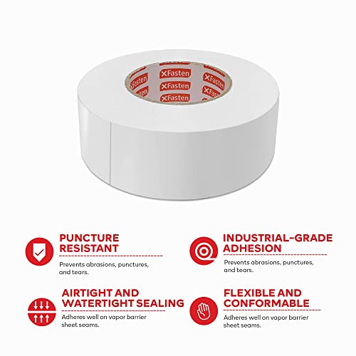 XFasten White Vapor Barrier Tape, 9 mil - Image 4