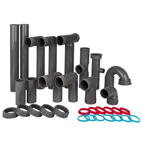 Universal 1-1/2 In Kitchen Sink Drain Kit, P-Trap And S-Trap Set - Image 2