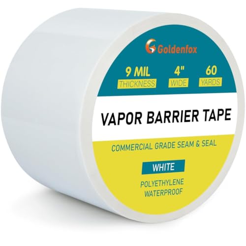4" x 180' Vapor Barrier Tape, 9 Mil White Polyethylene Insulation - Image 2