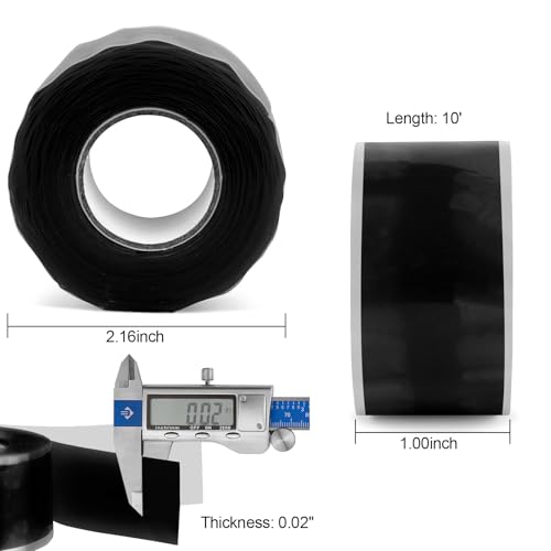 Romeda 1 Inch x 10 FT Black Self-Fusing Silicone | Home Repair - Image 3