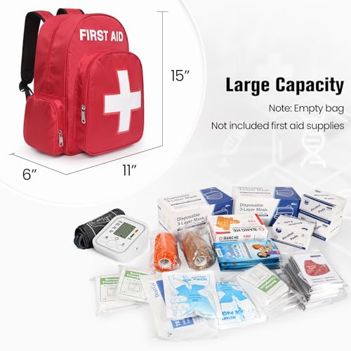 Gatycallaty First Aid Bag Empty Backpack Emergency Bags - Image 3