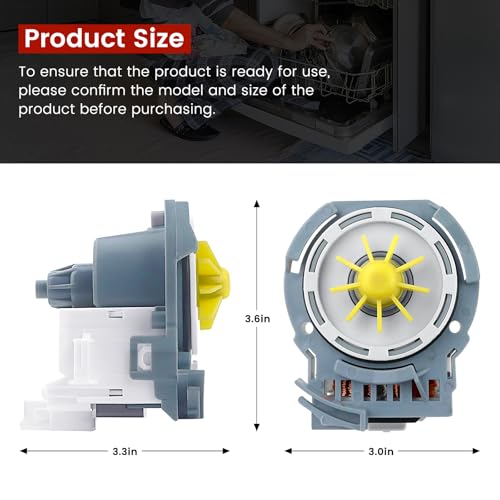 W10724439 W10876537 W10348269 0EM Dishwasher Drain Pump - Image 3