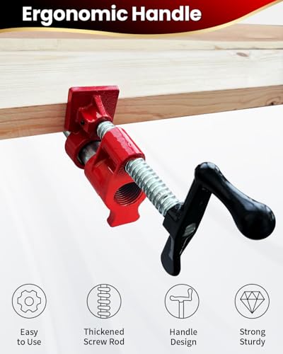 3/4" Pipe Clamps for Woodworking, Heavy Duty Quick Release - Image 7