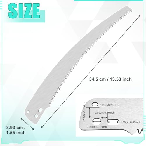 12"Pole Pruner Saw Blade Replacement 3-Sided Sharpened - Image 3