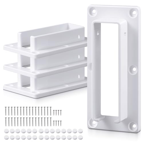 4 Pcs Vinyl Fence Brackets 1.5" X 5.5" External with Screws - Image 2