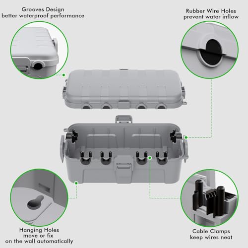 RESTMO Outdoor Electrical Box Waterproof, Extension Cord Cover - Image 3