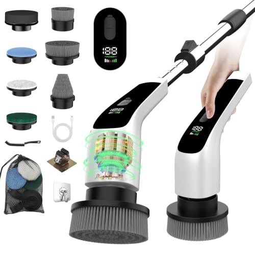 Electric Spin Scrubber, Bathroom Scrubber LED Digital Display - Image 2