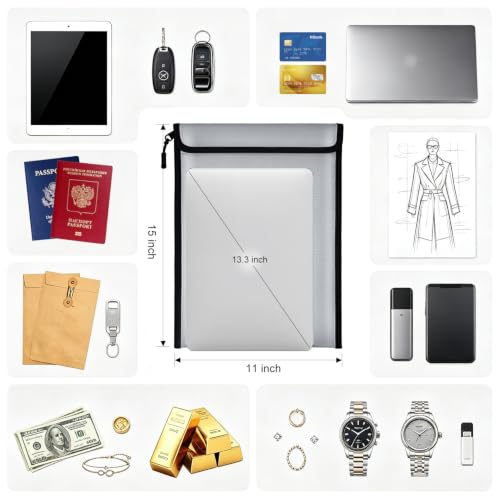 3PCS Large Fireproof Document Bag Set - 2000℉ Waterproof - Image 3
