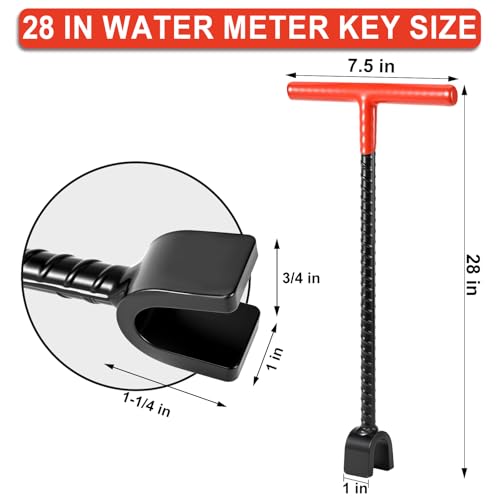 28in Professional Water Meter Key Shut off Tool, 3/4in opening - Image 4