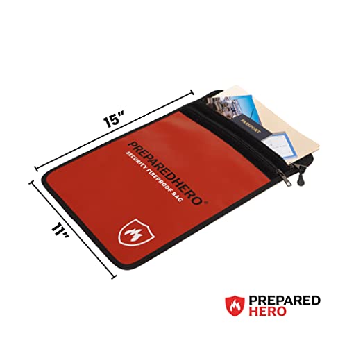 Prepared Hero Fireproof Document Bag, Fire Resistant Safe - Image 3