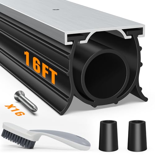Garage Door Bottom Seal 16 ft, with Aluminum Track Retainer Kit - Image 2