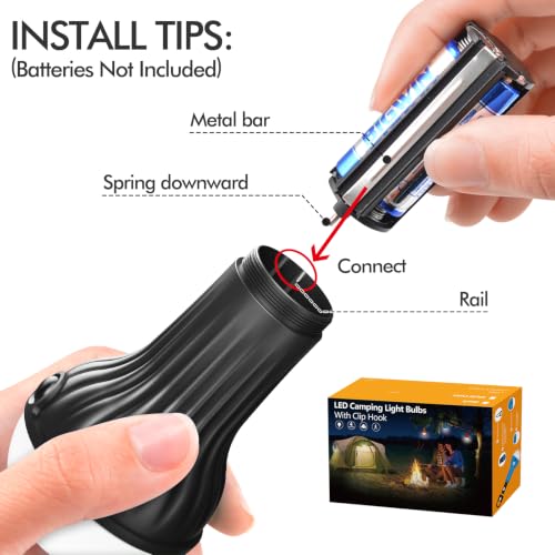 4Pcs Portable LED Camping Lights with Clip Hook Emergency Light - Image 7