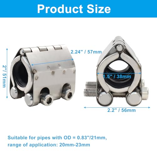 Pipe Repair Clamp, 20mm-23mm/1/2 inch - Image 3