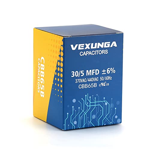 30/5 uF 30+5 MFD 370VAC or 440VAC Dual Run Start Round A/C - Image 6