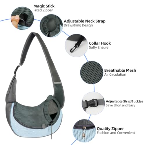 Dog Sling Carrier, Mesh Breathable Puppy Sling with Soft - Image 4