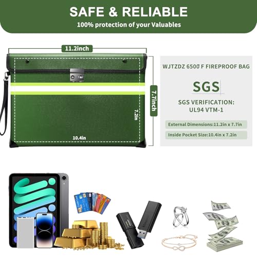 Fireproof and Waterproof Document Bag,Portable Fire - Image 5