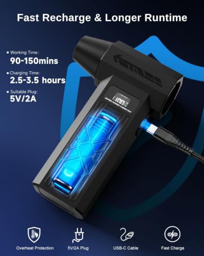 Compressed Air Duster,280000 RPM Handheld Blower with 4 Speeds - Image 7