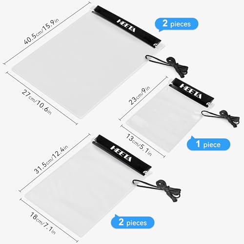 HEETA 5-Pack Clear Waterproof Dry Bag Pouch Document - Image 5