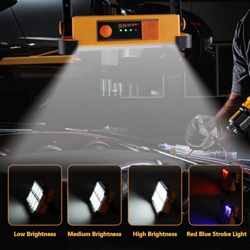 YXQUA 120W Solar Rechargeable Work Light, 144 LED 10000LM, IP65 - Image 6