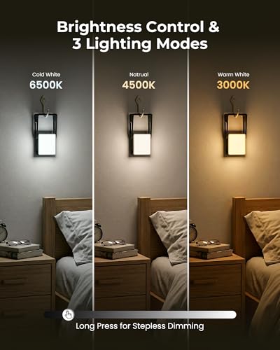 3 Pack Portable Camping Lantern, 4000mAh Dimmable LED - Image 7