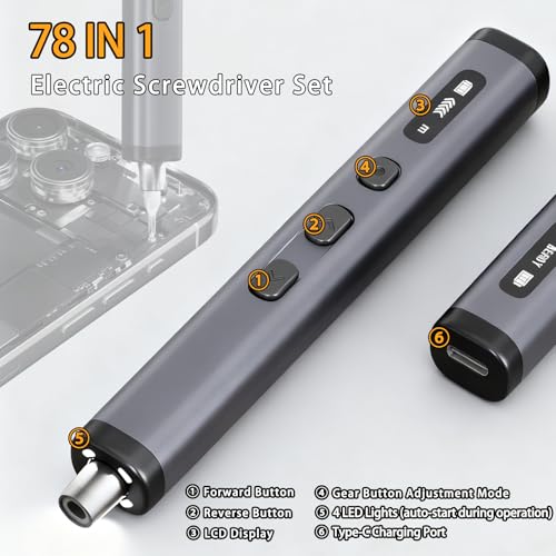 Electric Screwdriver Set, 78 in 1 Cordless Screwdriver - Image 5
