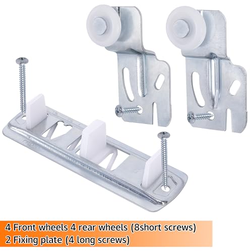 10Pcs Sliding Closet Door Roller Kit, Wardrobe Door Roller - Image 6