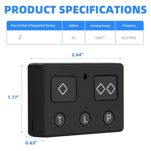 3pack 5-Button Remote Transmitter Replace for AXP1 for AXS1 - Image 7