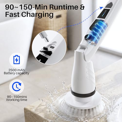 JOYMOOP Electric Spin Scrubber, Cordless Cleaning Brush - Image 7