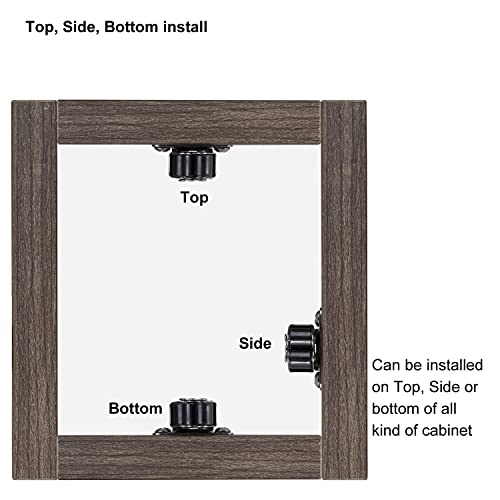 Keenkee Cabinet Latch Double Roller Catch, Black Nickel, 4 PCS - Image 6