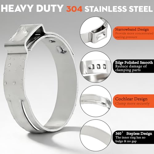 560PCS Single Ear Hose Clamp Kit w/Crimping Pliers | Hand Tools - Image 6