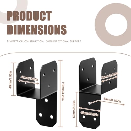 Joist Anchor Connector 2x4 Joist Hanger Bracket Tie - Image 3