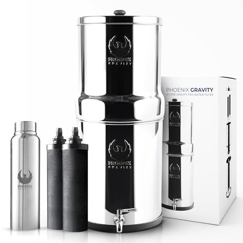 Phoenix Gravity 2.25G Stainless Steel Water Filter with 2 Carbon - Image 2