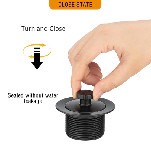(1 Pack) Yariwiz 1-1/2" Matte Black Bathtub Tub Drain Kit - Image 8