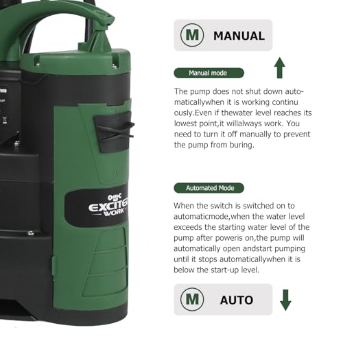 1HP 3500GPH Submersible Sump Pump with Build-in Float Switch - Image 6