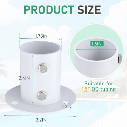 304 Stainless Steel Deck Anchor Flange(White),Suitable - Image 3