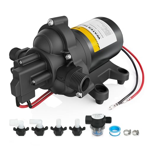 12V RV Water Pump, 4.0 GPM 45 PSI Diaphragm Pump - Image 2