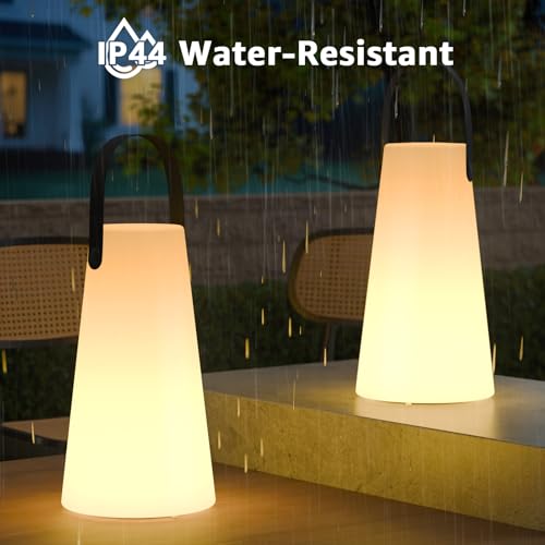 2 Pack Outdoor Lanterns Rechargeable Cordless Table Lamp with RGB - Image 5