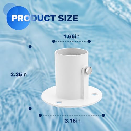 2 Pack Inner Diameter 1.6'' Pool Ladder Deck Fixed Base Flanges - Image 3