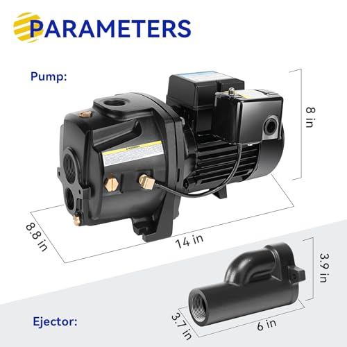 Shallow/Deep Well Jet Pump, Cast Iron Convertible Pump - Image 3