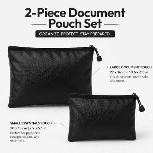 Fireproof Document Bags 2 Pack, Water-Resistant Document - Image 4