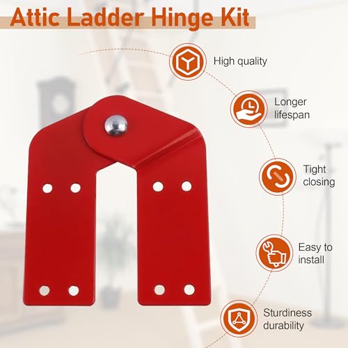 Attic Ladder Hinge for Ladder Pull Down System Replacement - Image 4