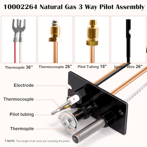 10002264 Natural Gas 3 Way Pilot Assembly Kits for HHT, Majestic - Image 3