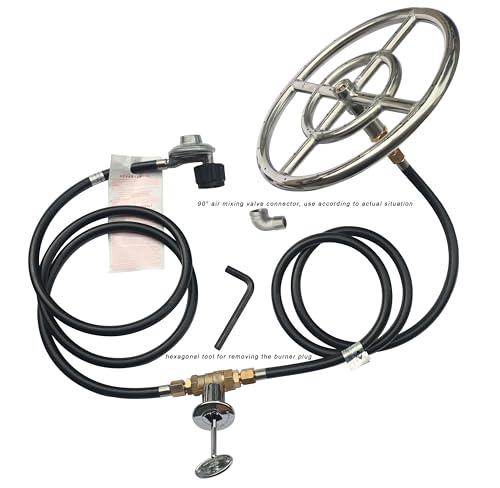 12" Stainless Steel Fire Ring Burner Valve Assembly Kit - Image 4