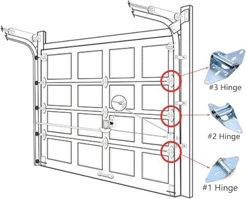 Linwnil Garage Door Rollers Hinges Set Bracket Screw Wire - Image 8